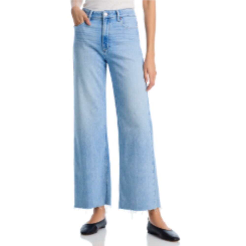 PAIGE Anessa 31” Light Blue Wide-Leg Jeans
